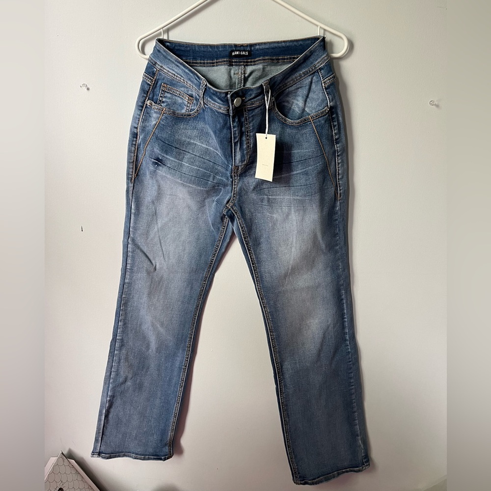 Flamingo American flag low waist bootcut jeans